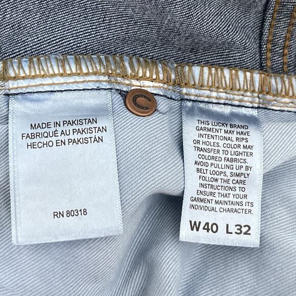 Lucky Brand Mens 223 Straight Leg Classic Jeans Size 40x32 Medium Wash NWT - Picture 8 of 9